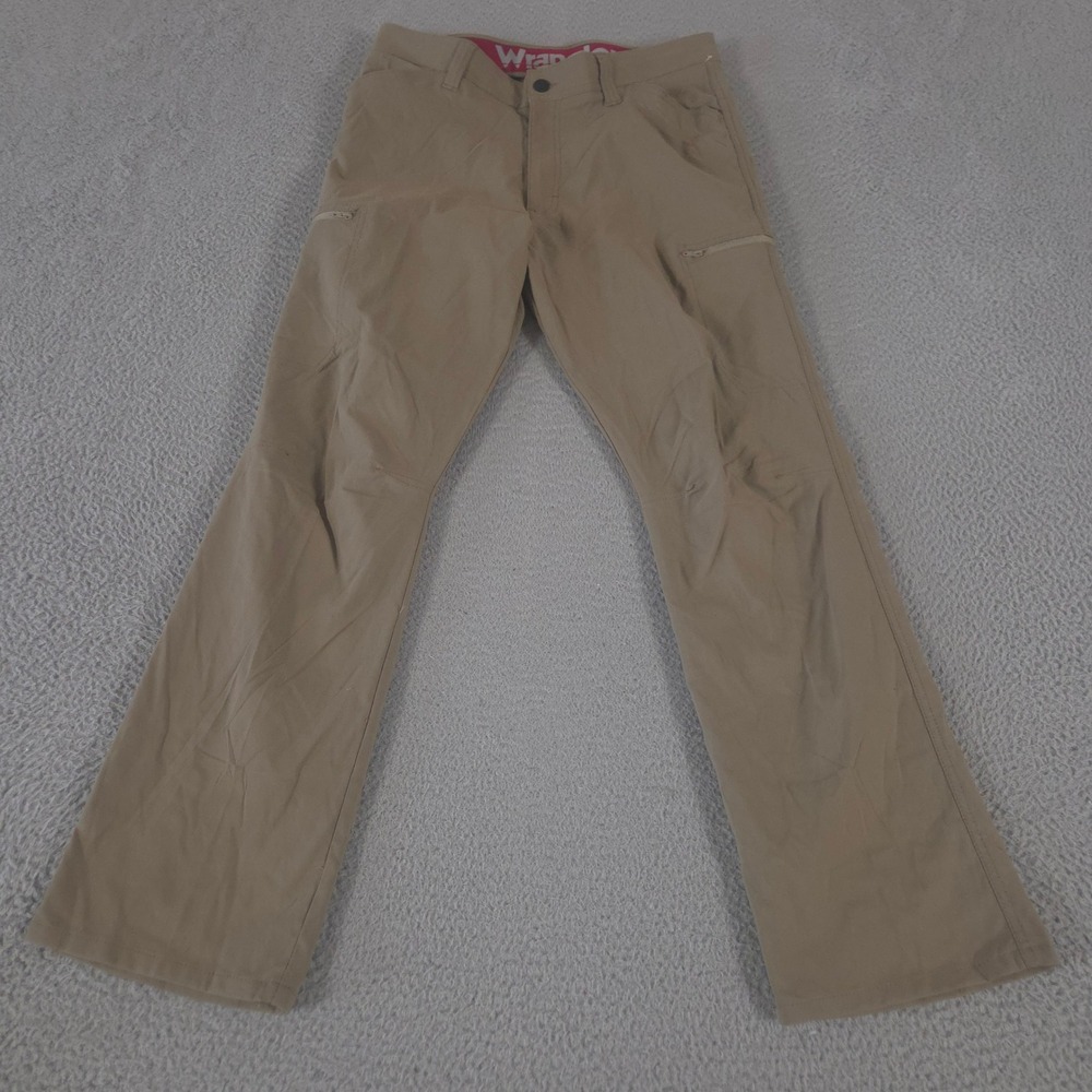 Wrangler Pants Mens 34x32 Tan All Terrain Outdoor UPF 50+ Cargo Stretch Straight